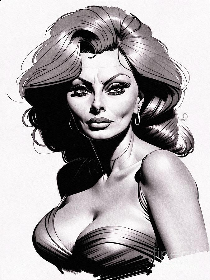 Sophia Loren Movie Legend Digital Art By Sarah Kirk Fine Art America 