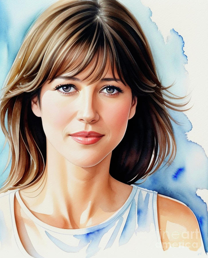 Sophie Marceau Painting by Pavel Lukashin - Pixels