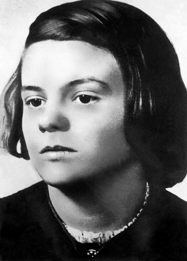 Sophie Scholl Portrait Photograph by War Is Hell Store