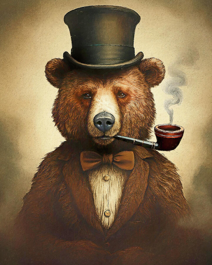 Sophisticated Bear Mixed Media by Dan Sproul Sophisticated Bear Mixed Media by Dan Sproul