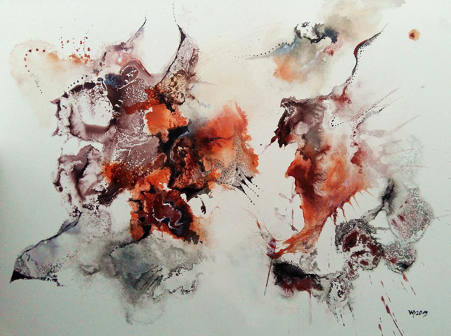 Abstract Watercolors Painting - Sorroga Mugara by Wolfgang Schweizer Abstract Watercolors Painting - Sorroga Mugara by Wolfgang Schweizer