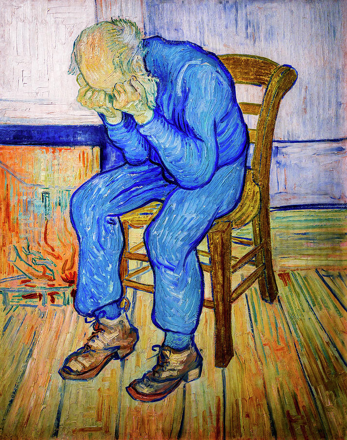 Sorrowing Old Man At Eternity's Gate by Vincent van Gogh 1890 Painting ...