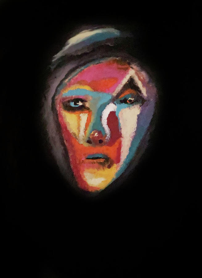 Sorrows Mask Painting by Jeff Malderez