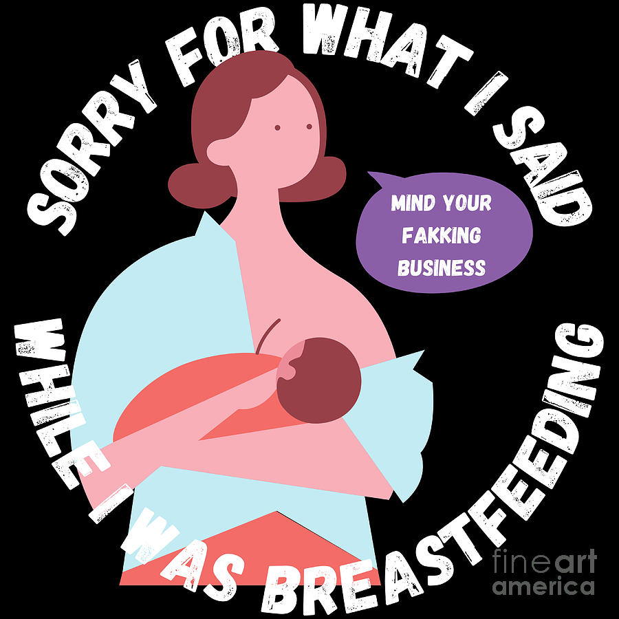 Breastfeeding Art, Breastfeeding Digital Art, Breastfeeding Humor