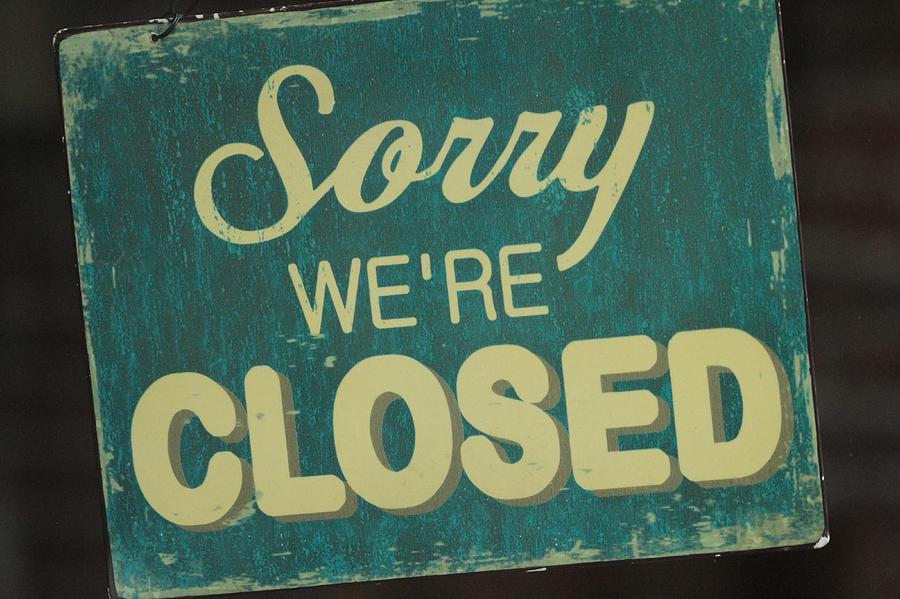 Sorry Closed Sign Photograph by Valerie Collins