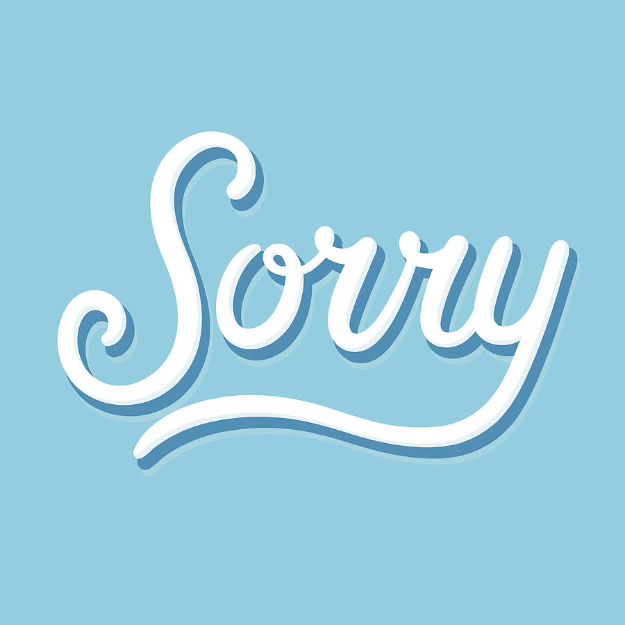Sorry text lettering Drawing by Sudowoodo