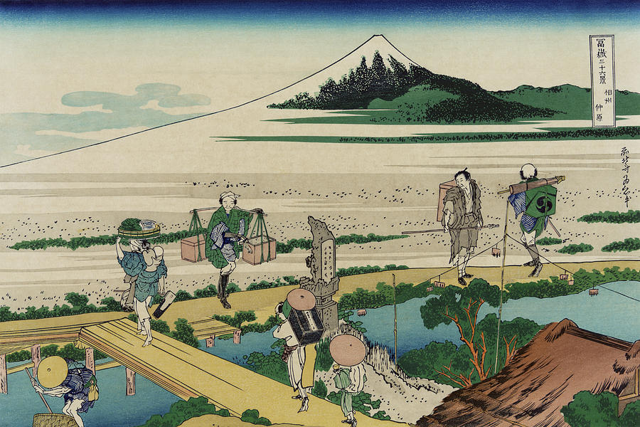 Soshu Nakahara - Thirty Six Views Of Mount Fuji - Hokusai Painting by War Is Hell Store