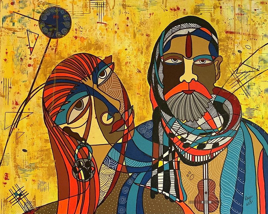 Soul Mates Painting by Raji Musinipally