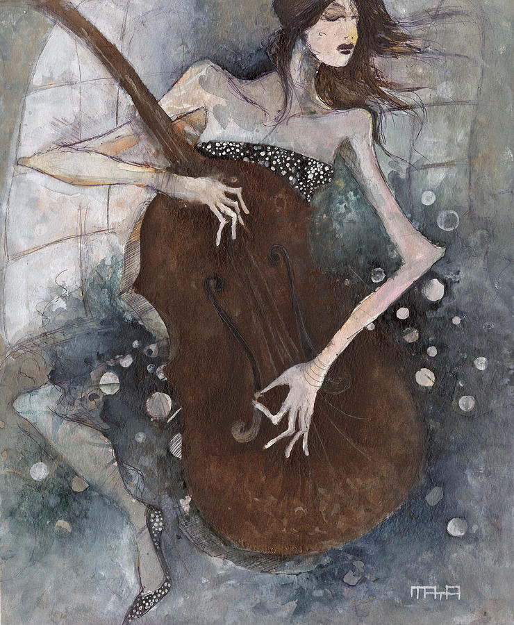 Soul strings Painting by Maya Manolova