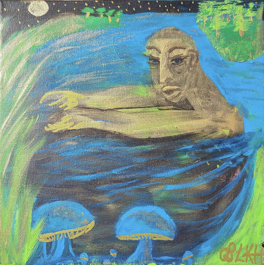 Soul Swimmer Back From The Cosmic Sea Painting