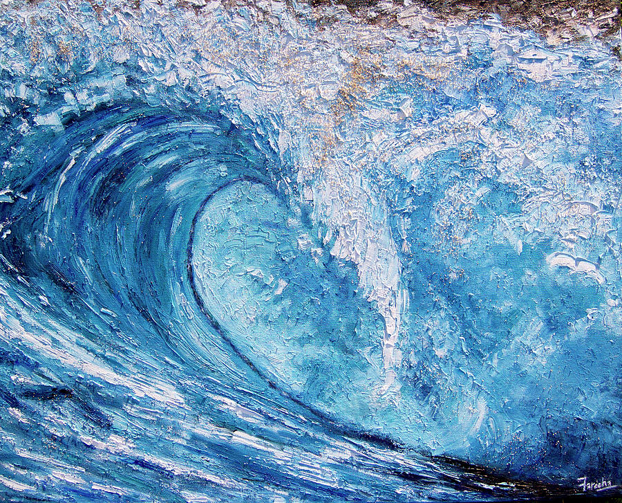 Beach Painting - Soul Wave  by Fareeha Khawaja