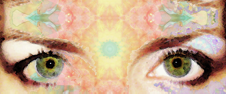 Iris Painting - Soulful Eyes - The Gaze by Sharon Cummings
