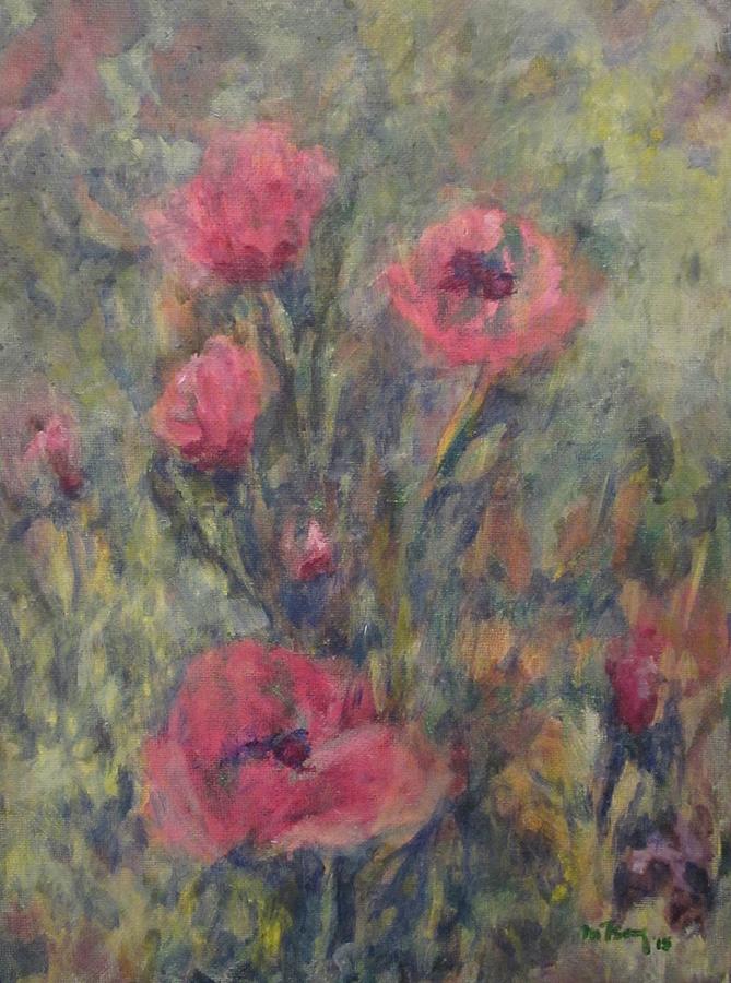 Soulful poppies Painting by Milly Tseng