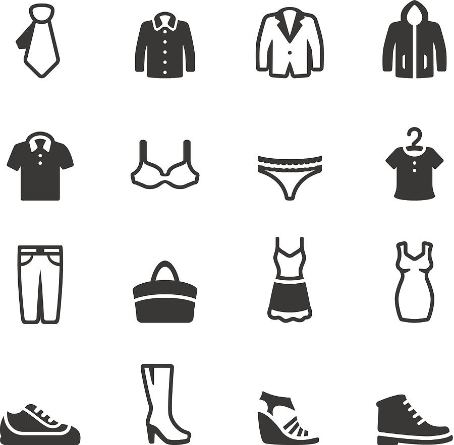 Soulico - Clothing icons Drawing by Lushik