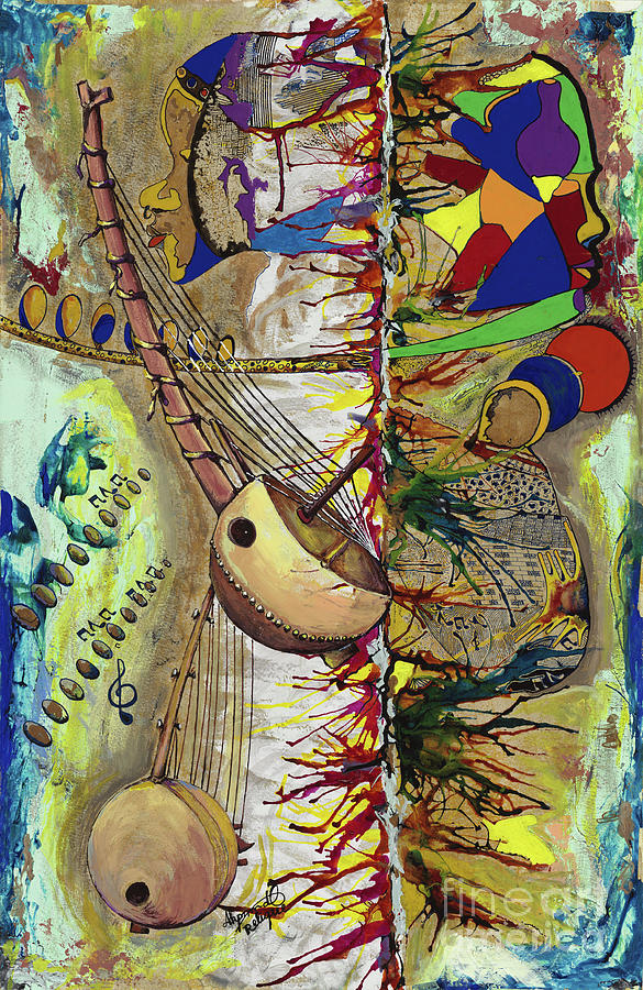 Abstract Painting - Sound of Kora by Relique Dorcis