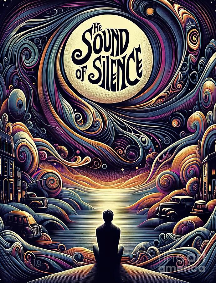 Sound of Silence, music poster Digital Art by Movie World Posters
