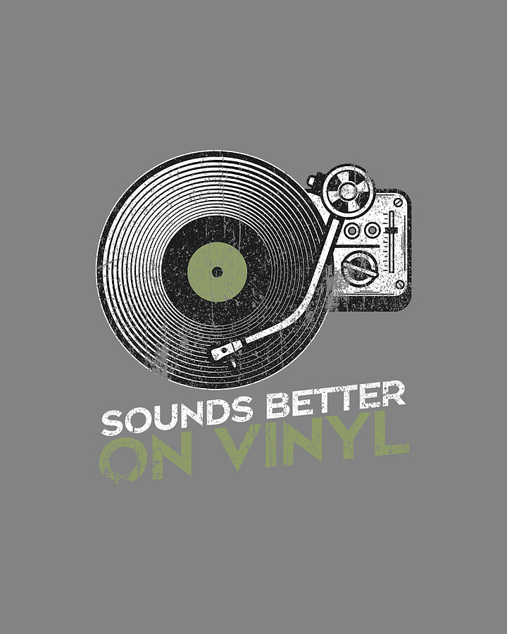 Sounds Better On Vinyl Retro Vinyl Record Player Turntable Digital Art by Elaiv Rania Fine Art