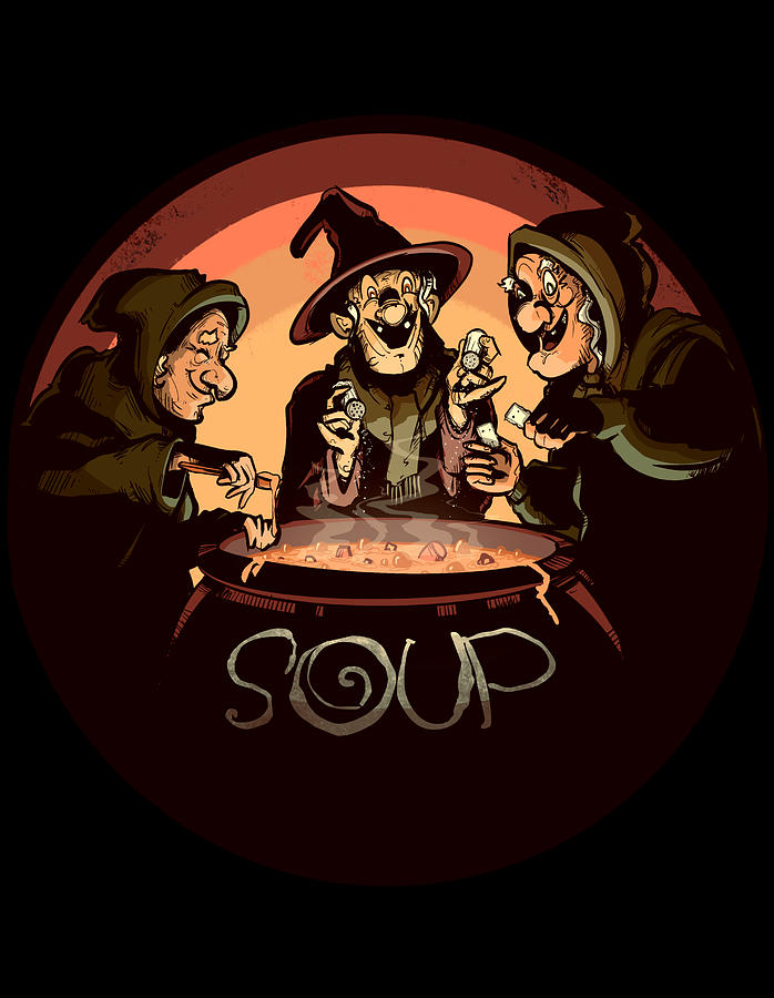 Soup Witches Drawing by Ludwig Van Bacon