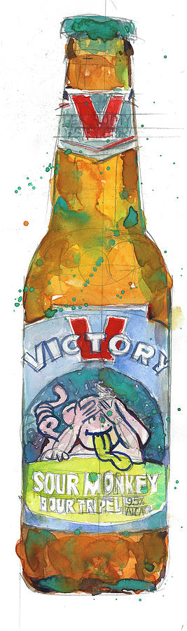 Sour Monkey, Victory Brewing, Pennsylvania Beer Art - Man Cave Painting