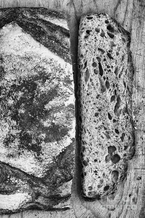 Sourdough Loaf Monochrome Photograph by Tim Gainey