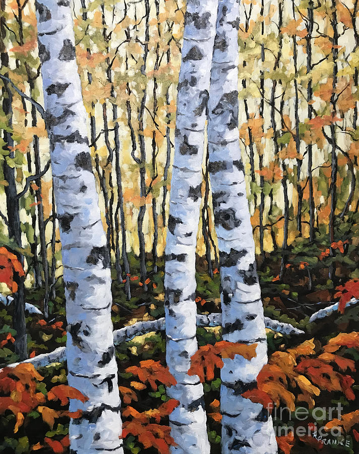 Tree Painting - Sous-Bois Laurentien_Laurentian Woods by Richard T Pranke