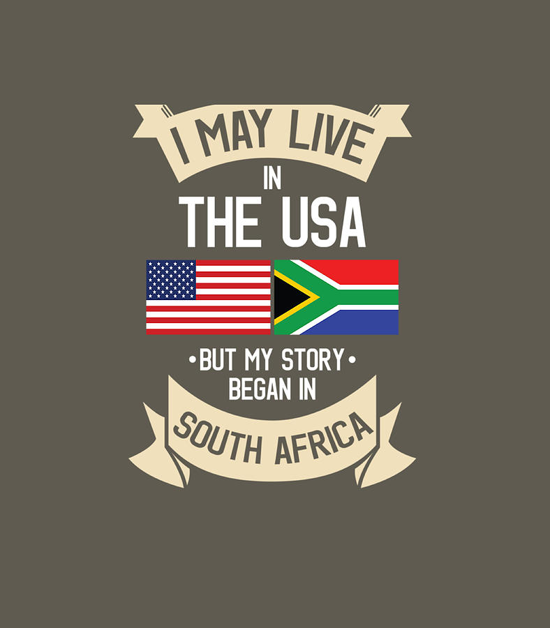 South Africa American Flag Usa South African Roots Digital Art By Scotik Seele 6296