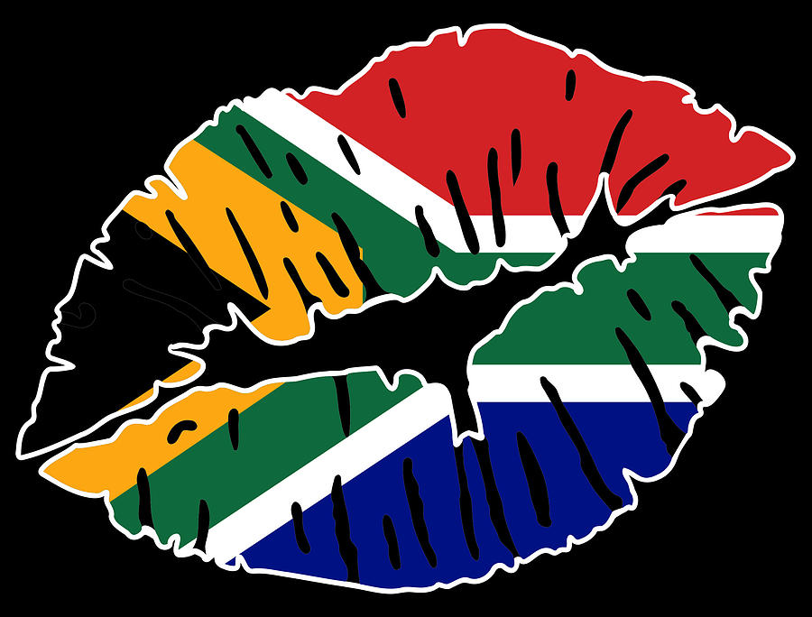 South Africa Flag Kiss Digital Art By By Designzz Fine Art America 1365