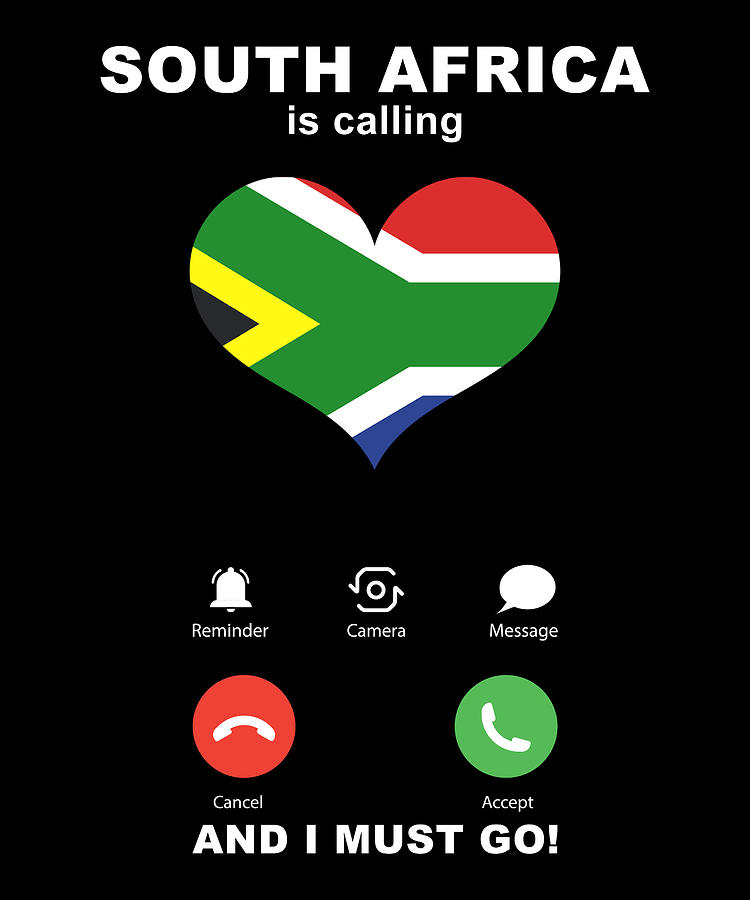 South Africa Is Calling South Africa Heart Flag Souvenir Digital Art By Manuel Schmucker Pixels 2508