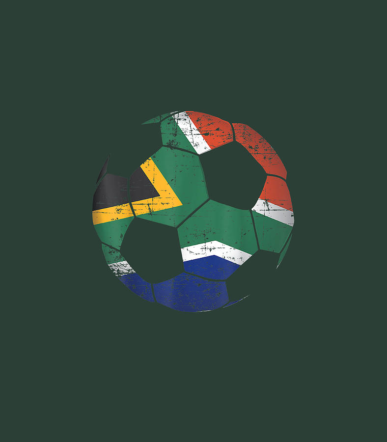 South Africa Soccer Ball Flag Jersey African Football Digital Art by Dominr  Lokki - Pixels