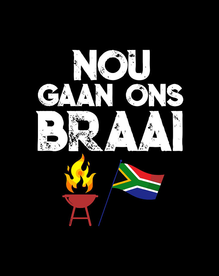 South African Nou Gaan Ons Braai Funny Drawing By Hai Trieu Koh Sue Mei 2219