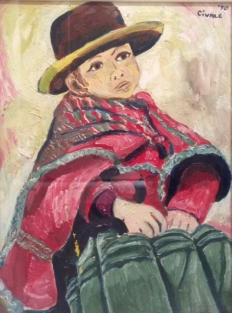 South American girl Painting by Biagio Civale