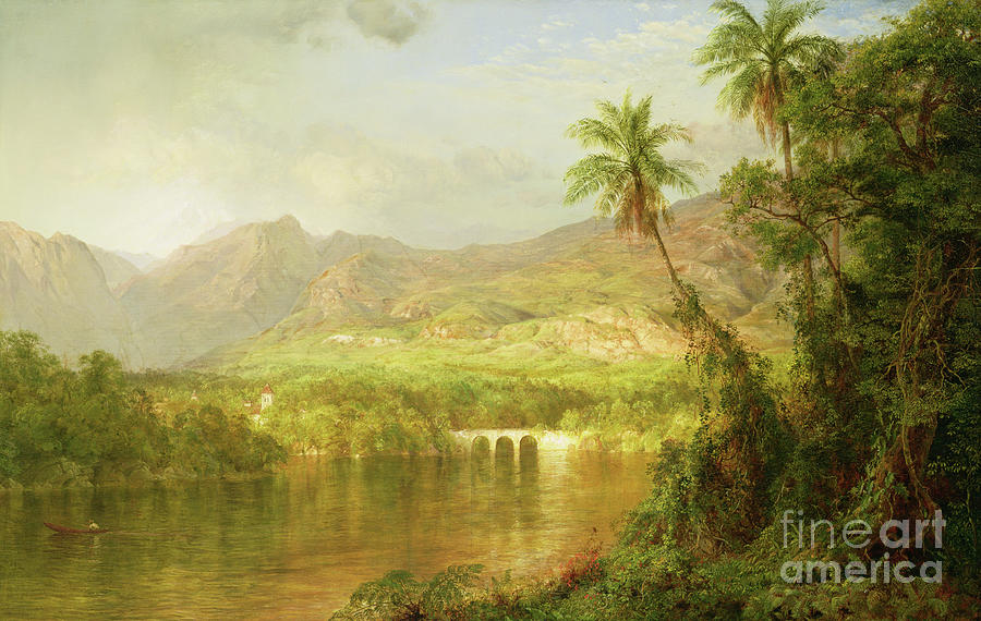 South American Landscape, 1873 by Frederic Edwin Church Painting by Frederic Edwin Church
