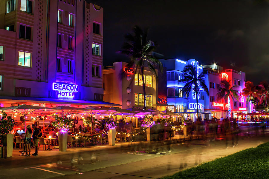 South Beach at Night Photograph by Mark Chandler Fine Art America