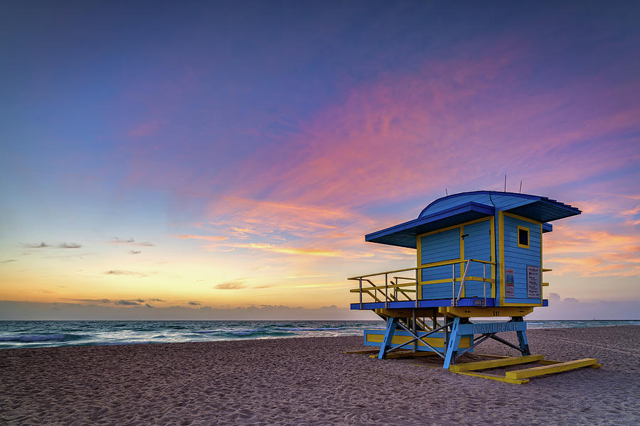 Miami Photograph - South Beach Sunrise by Rick Berk