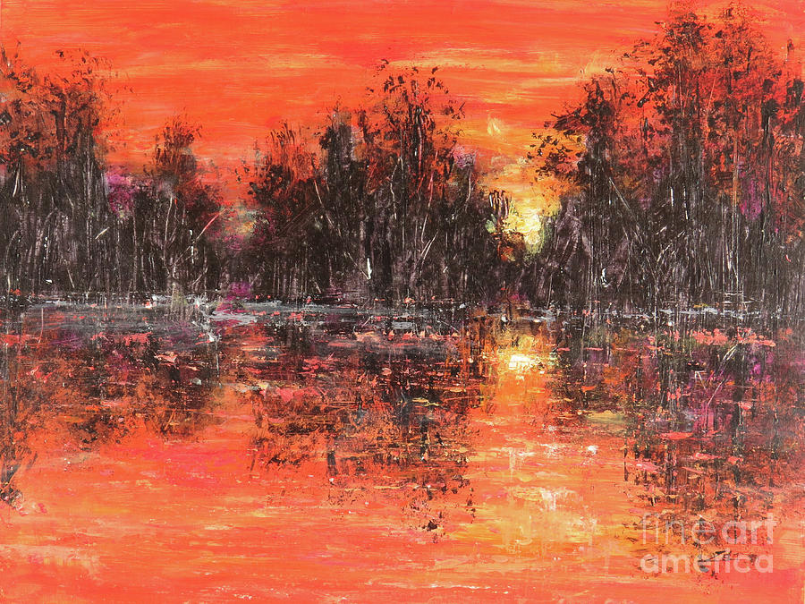 South Carolina Sunset Painting by Zan Savage