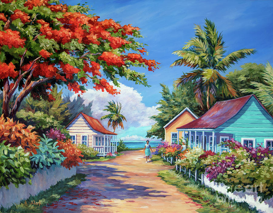 Cayman Painting - South Church Street by John Clark