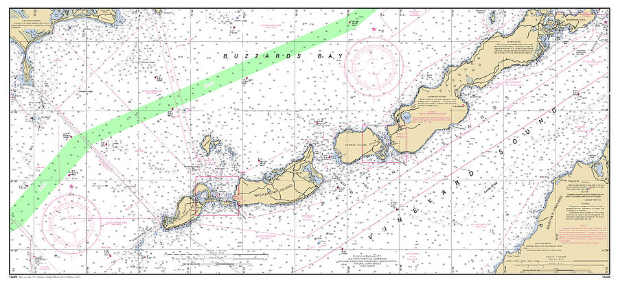 Elizabeth Islands South Coast Of Cape Cod Massachusetts Chart 13229_9, Noaa Chart 13229 Digital Art by Nautical Chartworks