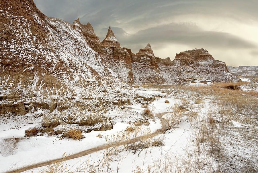 South Dakota Badlands National Park in early Spring Photograph by Peter Herman