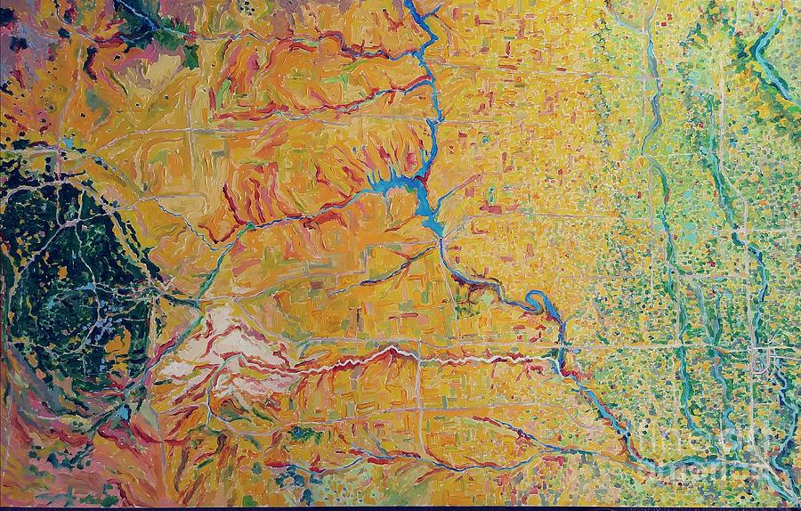 South Dakotanot A Map Painting By Rodger Ellingson - Fine Art America