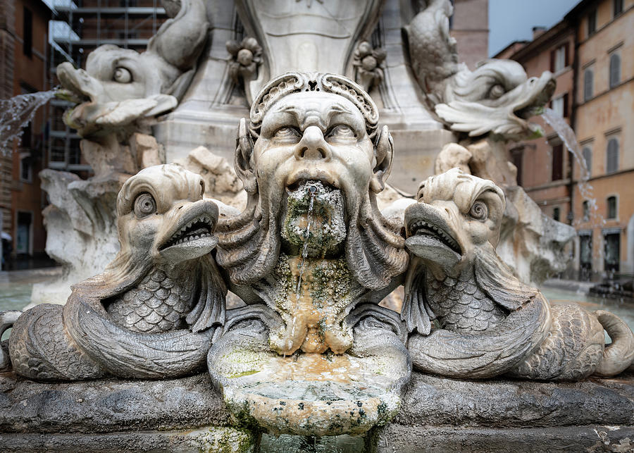 South Face Fontana del Pantheon Photograph by David Downs