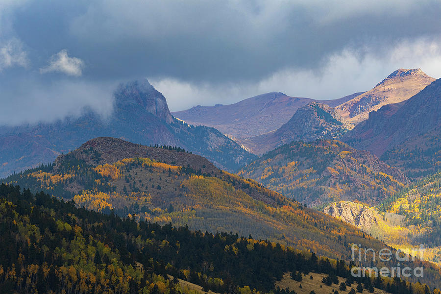South Face of Pikes Peak in Autumn Photograph by Steven Krull
