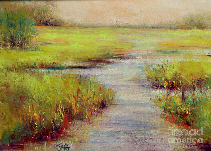 South Jersey Marsh Pastel by Joyce Guariglia