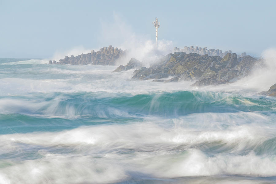 South Jetty Swells Photograph by Jon Exley