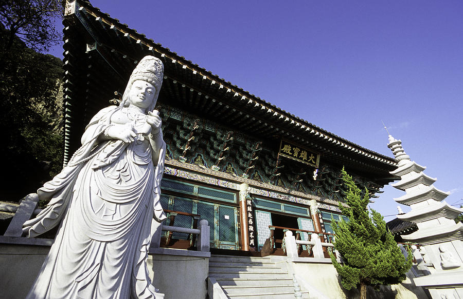 South Korea, Jeju Island, Buddhist temple, Mt. Apsan. Photograph by Tropicalpixsingapore