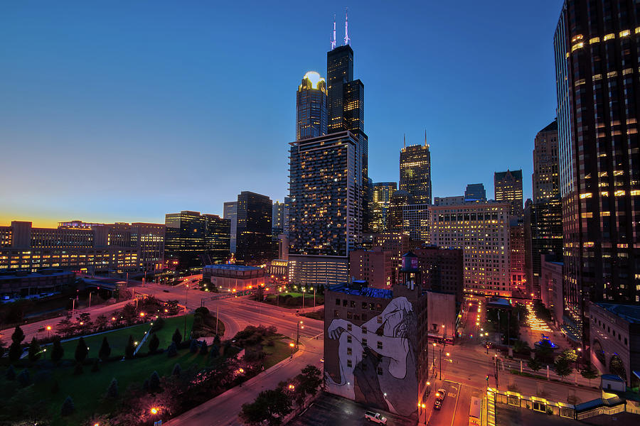 South Loop Blue Hour Photograph by Raf Winterpacht
