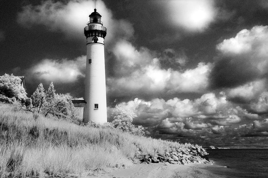 South Manitou Island Lighthouse Photograph by Jeffrey Holbrook