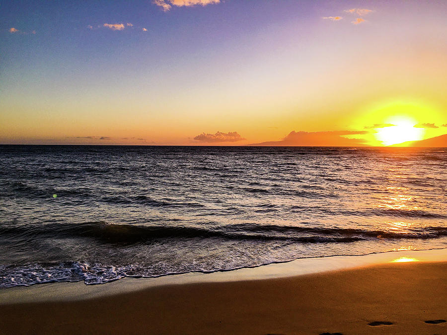 Sunset Photograph - South Maui Sunset by David Willis