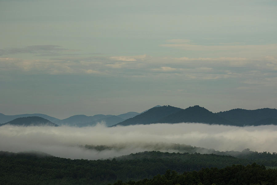 South Mountains Rolling Fog Photograph by Joni Eskridge