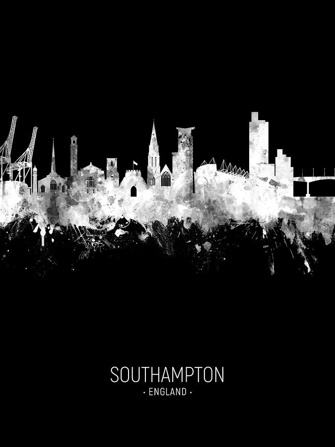 Southampton England Skyline #16 Digital Art by Michael Tompsett