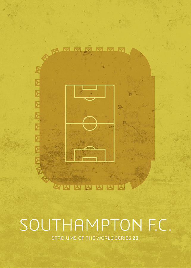 Sports Mixed Media - Southampton FC Sports Stadium Minimalist Football Soccer Series by Design Turnpike